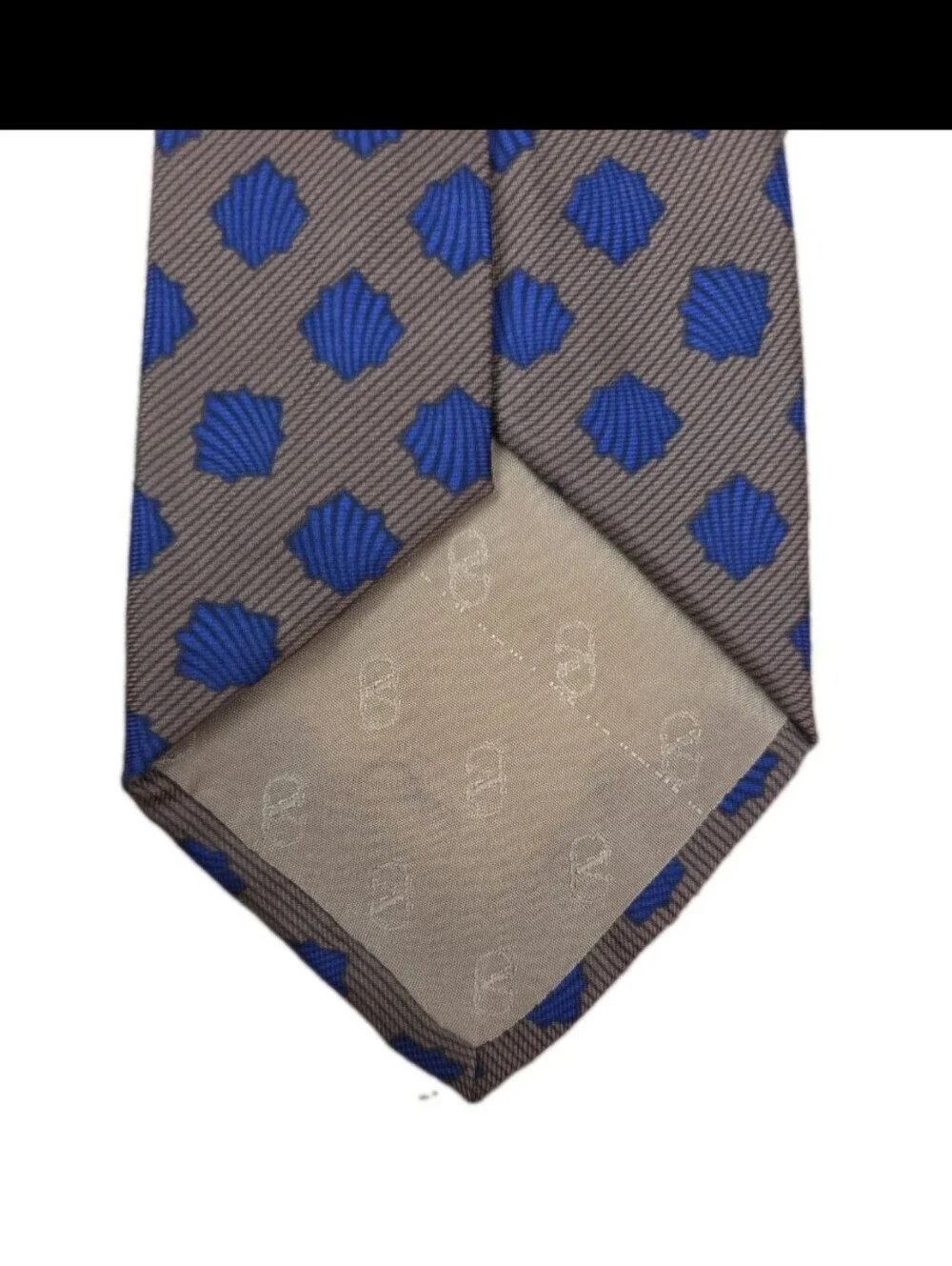 Valentino Mens Brown And Blue Designer Professional 100% Silk Italian Neck Tie